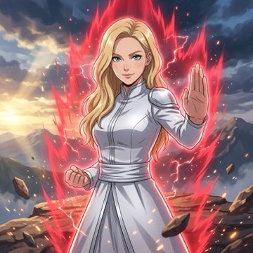 Anime Power-Up — AI photo booth style