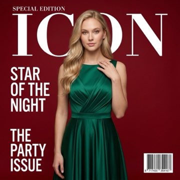 Magazine Cover — AI photo booth style