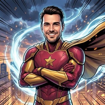 Comic Book Heroes — AI photo booth style